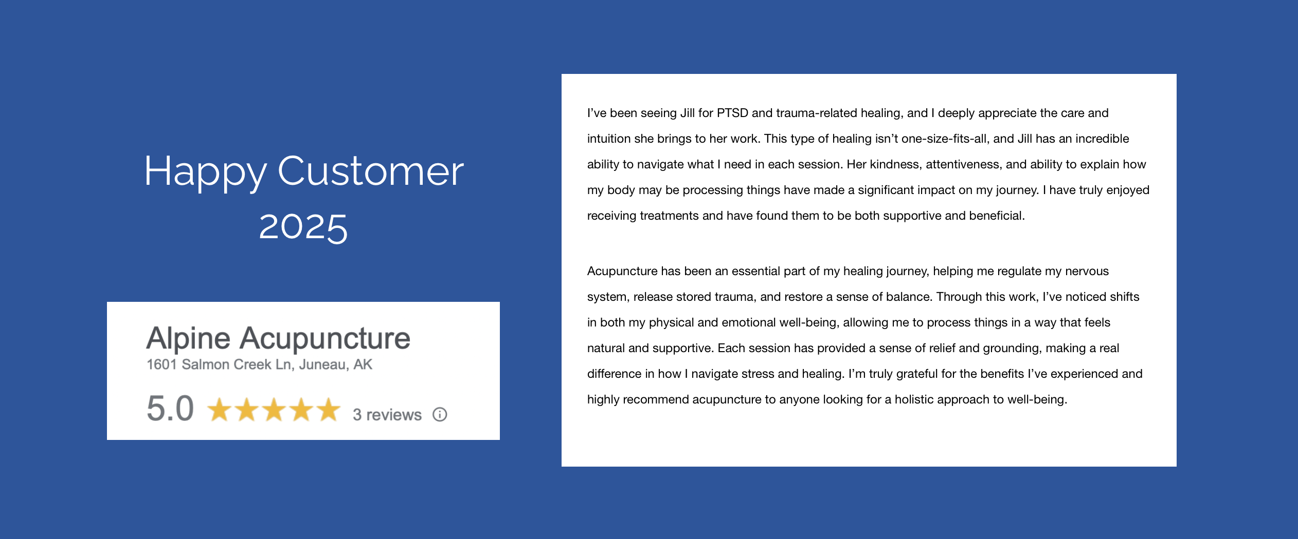 Happy Customer, Juneau